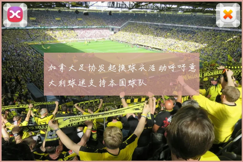 加拿大足协发起换球衣活动呼吁意大利球迷支持本国球队